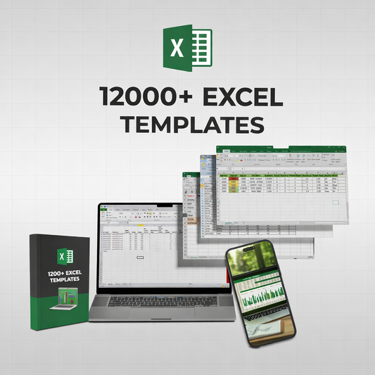 12000+ Excel Templates + All Free Bonuses